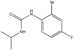 1-(2-bromo-4-fluorophenyl)-3-propan-2-ylurea Struktur