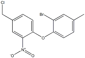 1-(2-bromo-4-methylphenoxy)-4-(chloromethyl)-2-nitrobenzene Struktur