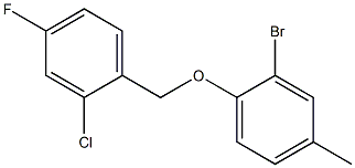 1-(2-bromo-4-methylphenoxymethyl)-2-chloro-4-fluorobenzene Struktur