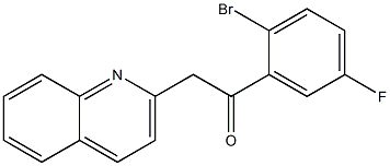 1-(2-bromo-5-fluorophenyl)-2-(quinolin-2-yl)ethan-1-one Struktur