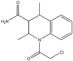 1-(2-chloroacetyl)-2,4-dimethyl-1,2,3,4-tetrahydroquinoline-3-carboxamide Struktur