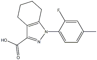 1-(2-fluoro-4-methylphenyl)-4,5,6,7-tetrahydro-1H-indazole-3-carboxylic acid Struktur