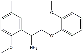 1-(2-methoxy-5-methylphenyl)-2-(2-methoxyphenoxy)ethanamine Struktur