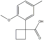 1-(2-methoxy-5-methylphenyl)cyclobutane-1-carboxylic acid Struktur