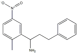 1-(2-methyl-5-nitrophenyl)-3-phenylpropan-1-amine Struktur