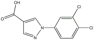 1-(3,4-dichlorophenyl)-1H-pyrazole-4-carboxylic acid Struktur