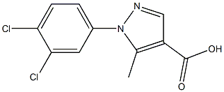 1-(3,4-dichlorophenyl)-5-methyl-1H-pyrazole-4-carboxylic acid Struktur