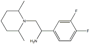 1-(3,4-difluorophenyl)-2-(2,6-dimethylpiperidin-1-yl)ethanamine Struktur