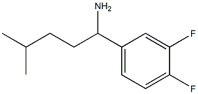 1-(3,4-difluorophenyl)-4-methylpentan-1-amine Struktur