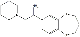 1-(3,4-dihydro-2H-1,5-benzodioxepin-7-yl)-2-piperidin-1-ylethanamine Struktur