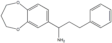 1-(3,4-dihydro-2H-1,5-benzodioxepin-7-yl)-3-phenylpropan-1-amine Struktur