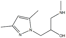 1-(3,5-dimethyl-1H-pyrazol-1-yl)-3-(methylamino)propan-2-ol Struktur