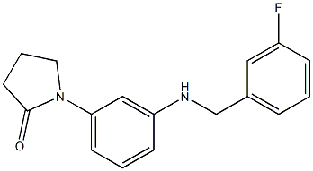 1-(3-{[(3-fluorophenyl)methyl]amino}phenyl)pyrrolidin-2-one Struktur