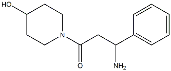 1-(3-amino-3-phenylpropanoyl)piperidin-4-ol Struktur