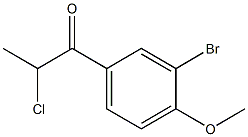 1-(3-bromo-4-methoxyphenyl)-2-chloropropan-1-one Struktur