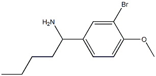 1-(3-bromo-4-methoxyphenyl)pentan-1-amine Struktur