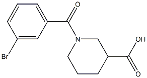 1-(3-bromobenzoyl)piperidine-3-carboxylic acid Struktur