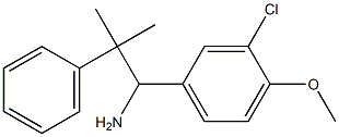 1-(3-chloro-4-methoxyphenyl)-2-methyl-2-phenylpropan-1-amine Struktur