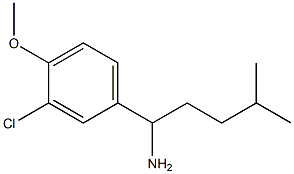 1-(3-chloro-4-methoxyphenyl)-4-methylpentan-1-amine Struktur