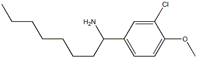 1-(3-chloro-4-methoxyphenyl)octan-1-amine Struktur