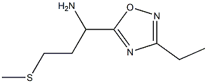 1-(3-ethyl-1,2,4-oxadiazol-5-yl)-3-(methylsulfanyl)propan-1-amine Struktur