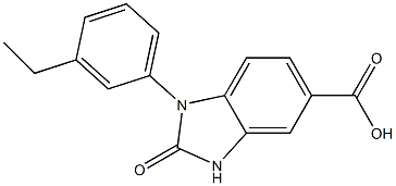 1-(3-ethylphenyl)-2-oxo-2,3-dihydro-1H-1,3-benzodiazole-5-carboxylic acid Struktur