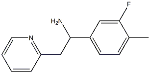 1-(3-fluoro-4-methylphenyl)-2-(pyridin-2-yl)ethan-1-amine Struktur