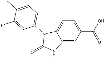 1-(3-fluoro-4-methylphenyl)-2-oxo-2,3-dihydro-1H-1,3-benzodiazole-5-carboxylic acid Struktur