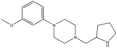 1-(3-methoxyphenyl)-4-(pyrrolidin-2-ylmethyl)piperazine Struktur