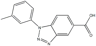 1-(3-methylphenyl)-1H-1,2,3-benzotriazole-5-carboxylic acid Struktur