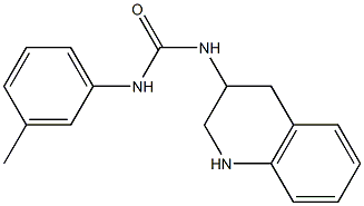 1-(3-methylphenyl)-3-1,2,3,4-tetrahydroquinolin-3-ylurea Struktur