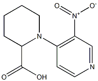 1-(3-nitropyridin-4-yl)piperidine-2-carboxylic acid Struktur