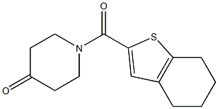 1-(4,5,6,7-tetrahydro-1-benzothiophen-2-ylcarbonyl)piperidin-4-one Struktur