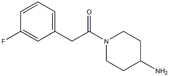 1-(4-aminopiperidin-1-yl)-2-(3-fluorophenyl)ethan-1-one Struktur