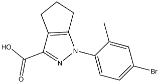 1-(4-bromo-2-methylphenyl)-1,4,5,6-tetrahydrocyclopenta[c]pyrazole-3-carboxylic acid Struktur