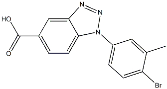 1-(4-bromo-3-methylphenyl)-1H-1,2,3-benzotriazole-5-carboxylic acid Struktur