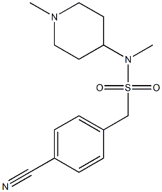 1-(4-cyanophenyl)-N-methyl-N-(1-methylpiperidin-4-yl)methanesulfonamide Struktur