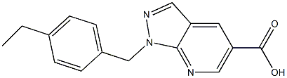 1-(4-ethylbenzyl)-1H-pyrazolo[3,4-b]pyridine-5-carboxylic acid Struktur