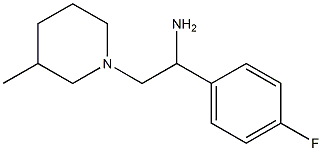 1-(4-fluorophenyl)-2-(3-methylpiperidin-1-yl)ethanamine Struktur