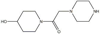 1-(4-hydroxypiperidin-1-yl)-2-(piperazin-1-yl)ethan-1-one Struktur