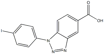 1-(4-iodophenyl)-1H-1,2,3-benzotriazole-5-carboxylic acid Struktur