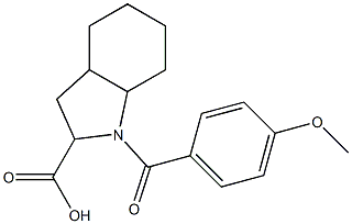 1-(4-methoxybenzoyl)octahydro-1H-indole-2-carboxylic acid Struktur