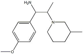 1-(4-methoxyphenyl)-2-(3-methylpiperidin-1-yl)propan-1-amine Struktur