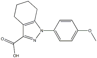 1-(4-methoxyphenyl)-4,5,6,7-tetrahydro-1H-indazole-3-carboxylic acid Struktur