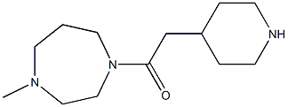 1-(4-methyl-1,4-diazepan-1-yl)-2-(piperidin-4-yl)ethan-1-one Struktur