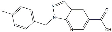 1-(4-methylbenzyl)-1H-pyrazolo[3,4-b]pyridine-5-carboxylic acid Struktur