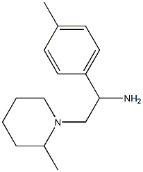 1-(4-methylphenyl)-2-(2-methylpiperidin-1-yl)ethanamine Struktur