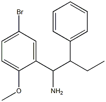 1-(5-bromo-2-methoxyphenyl)-2-phenylbutan-1-amine Struktur