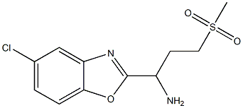 1-(5-chloro-1,3-benzoxazol-2-yl)-3-methanesulfonylpropan-1-amine Struktur