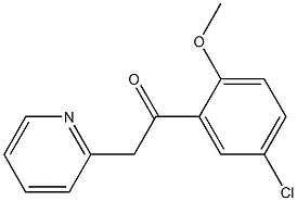 1-(5-chloro-2-methoxyphenyl)-2-(pyridin-2-yl)ethan-1-one Struktur